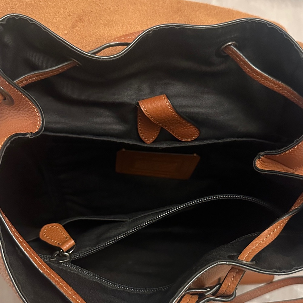 Coach Brown Leather Men's Backpack - Picture 2 of 3